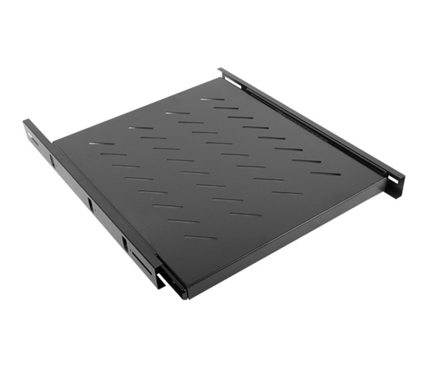 Lanberg Półka do szaf przesuwna 19" 800MM 1U (czarna) - 506182 - zdjęcie